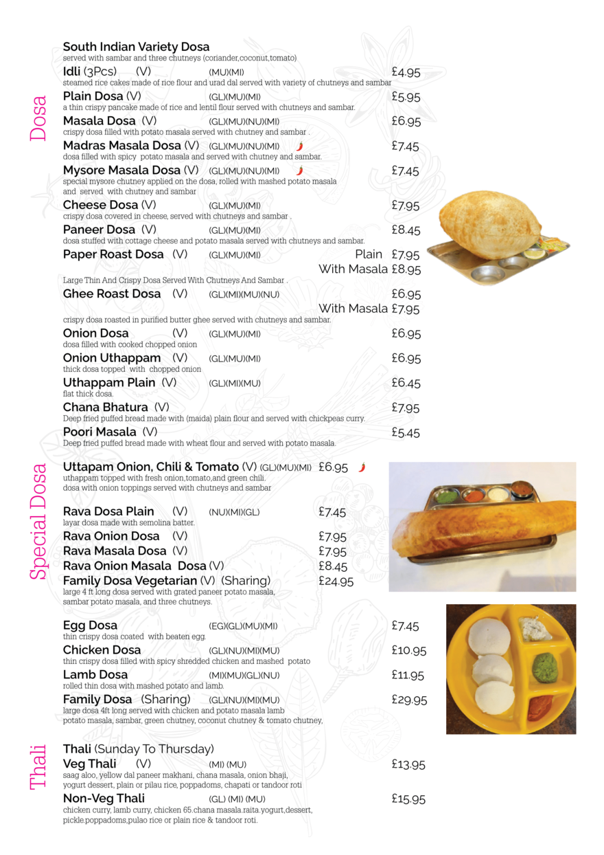 Menus Rishi's Aberdeen 210 212 Street Aberdeen, AB25 1BS